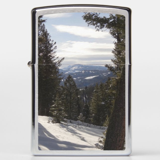 Madison Mountains in Winter in Montana Zippo Lighter (Front)