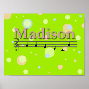 Madison Musical Name Nursery Room Poster