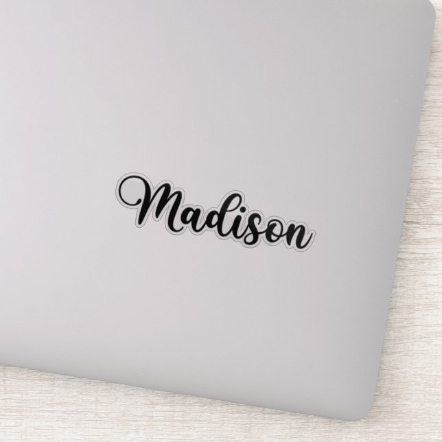 Madison Name - Handwritten Calligraphy Sticker (Detail)