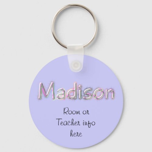 Madison Name Tag Key Chain