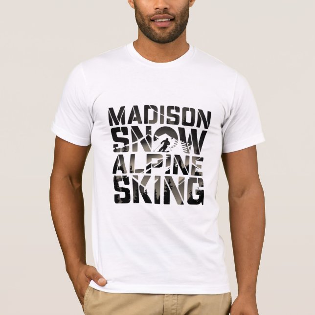 Madison snow skiing  T-Shirt (Front)