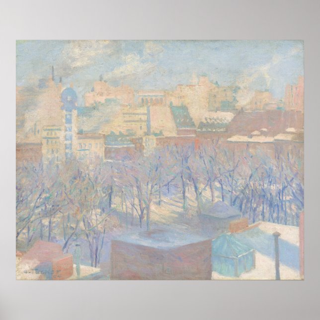 Madison Square Snow - Allen Tucker Fine Art Poster (Front)