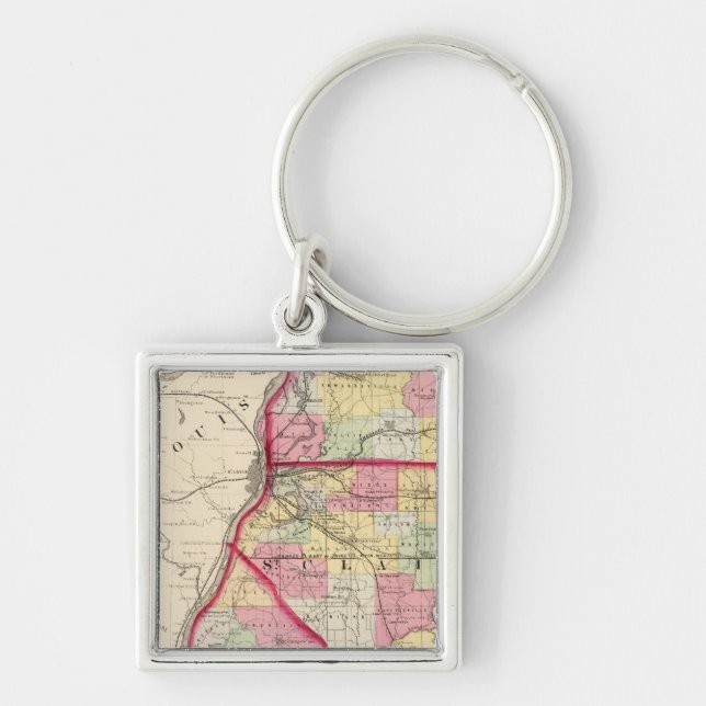 Madison, St Clair, Monroe counties Keychain (Front)