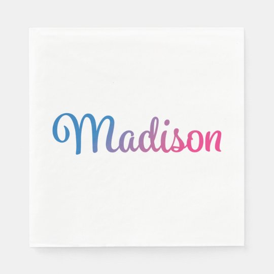 Madison Stylish Cursive Napkins | Zazzle.com