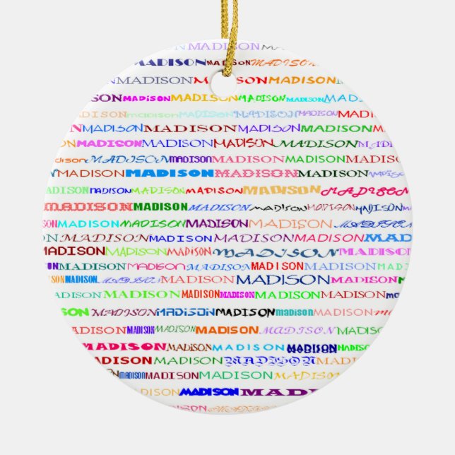 Madison Text Design II Ornament (Front)