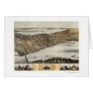Madison, WI Panoramic Map - 1867