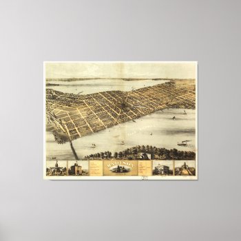 Madison  Wisconsin (1867) Canvas Print by TheArts at Zazzle