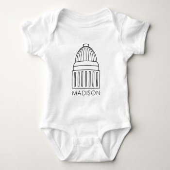 Madison Wisconsin Capitol Building Baby Bodysuit by Ellie_Doodle at Zazzle