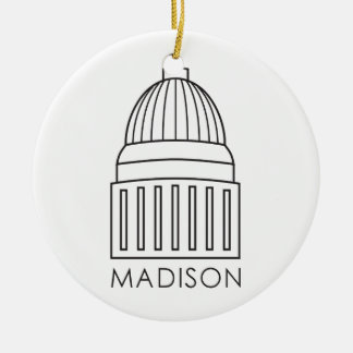 Madison Wisconsin Capitol Building Ceramic Ornament