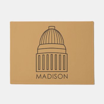 Madison Wisconsin Capitol Building Doormat by Ellie_Doodle at Zazzle