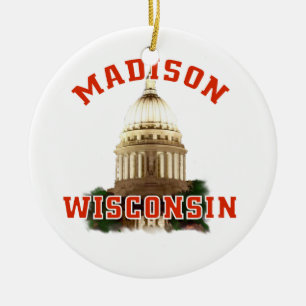 Madison,Wisconsin Ceramic Ornament