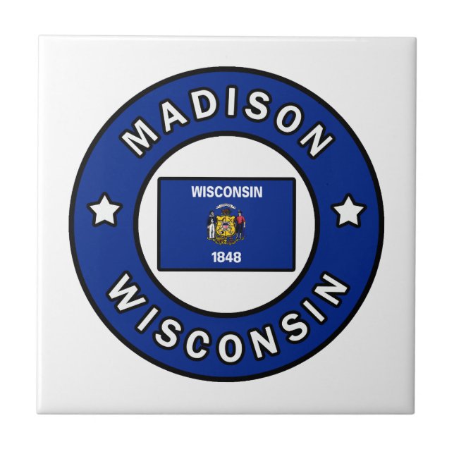 Madison Wisconsin Ceramic Tile (Front)