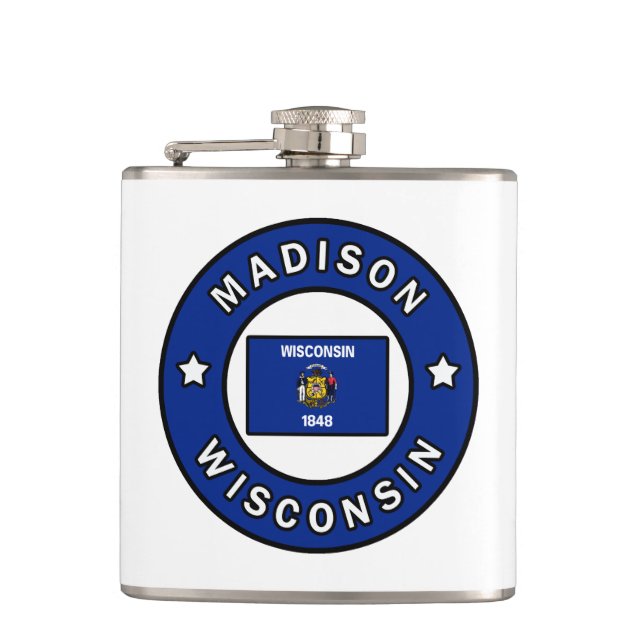 Madison Wisconsin Flask (Front)
