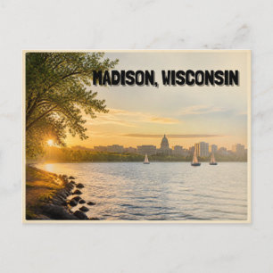 Madison Wisconsin Lake Mendota Postcard