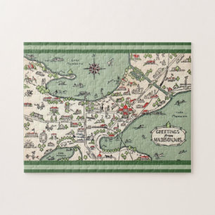 Madison Wisconsin Lakes Jigsaw Puzzle