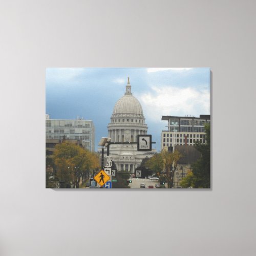 Madison Wisconsin Photography Capitol View Canvas Print