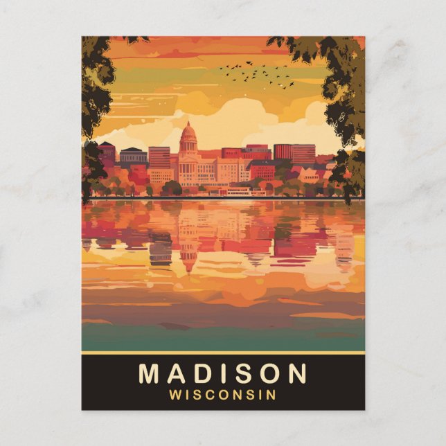 Madison, Wisconsin Postcard (Front)