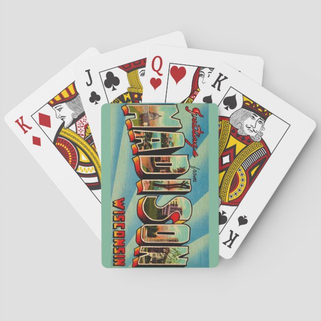 Madison Wisconsin  Postcard Playing Cards (Back)