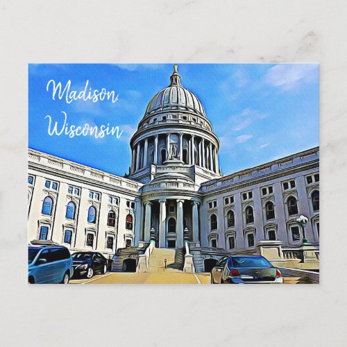 Madison Wisconsin  Postcard The Capitol