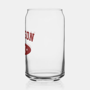 Madison Wisconsin Retro Bold Typography Glassware Can Glass