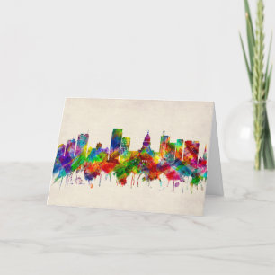 Madison Wisconsin Skyline Holiday Card