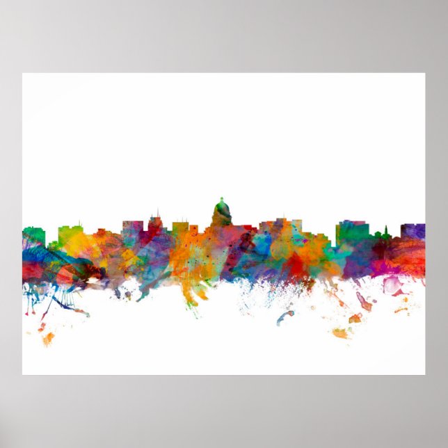 Madison Wisconsin Skyline Poster (Front)