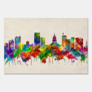 Madison Wisconsin Skyline Sign