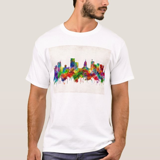 Madison Wisconsin Skyline T-Shirt (Front)
