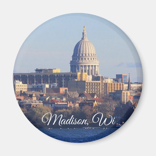 Madison, Wisconsin Souvenir Keepsake Magnet (Front)