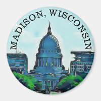 Madison, Wisconsin Souvenir Magnet