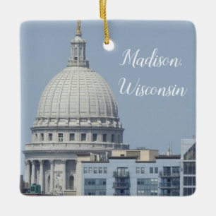 Madison, Wisconsin State Capitol Ceramic Ornament