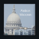 Madison, Wisconsin State Capitol Magnet<br><div class="desc">Pretty skyscape. A picture I took in Madison,  Wisconsin of the State Capitol for a keepsake or souvenir.</div>