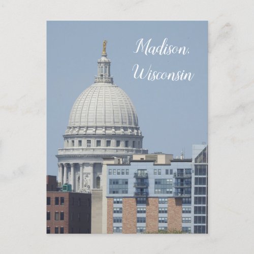 Madison Wisconsin State Capitol Photograph Postcard