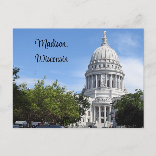 Madison, Wisconsin State Capitol  Postcard (Front)