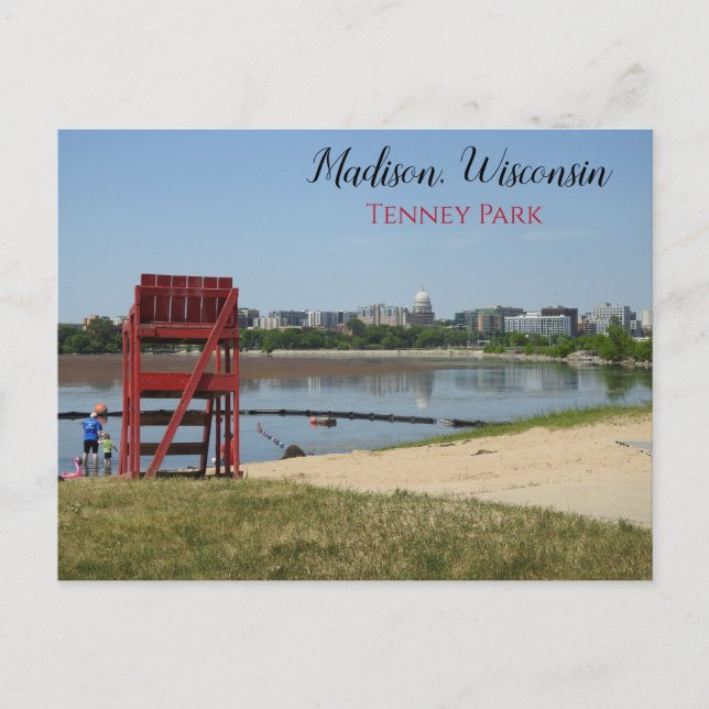 Madison, Wisconsin Tenney Park Photograph Postcard (Front)