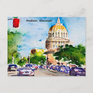 Madison, Wisconsin the Capitol Vintage Postcard