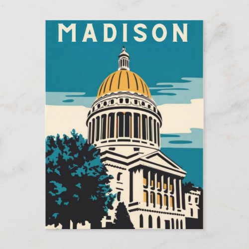 Madison Wisconsin the Capitol Vintage Postcard