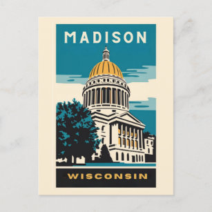 Madison, Wisconsin the Capitol Vintage Postcard