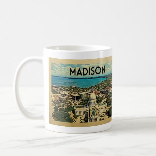 Madison Wisconsin Vintage Travel Coffee Mug