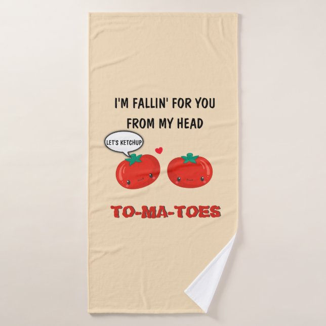 Madly In Love | Funny Valentine's Day Flirting  Bath Towel Set (Bath Towel)
