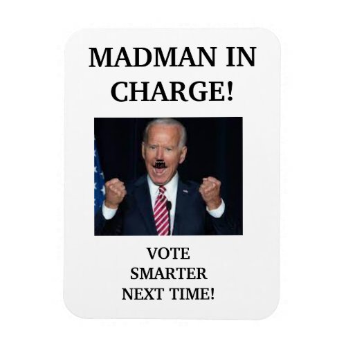 MADMAN IN CHARGEVOTE SMARTER NEXT TIME MAGNET