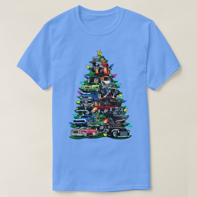 Madness Christmas Tree Classic Muscle s and Hot Ro T-Shirt (Design Front)