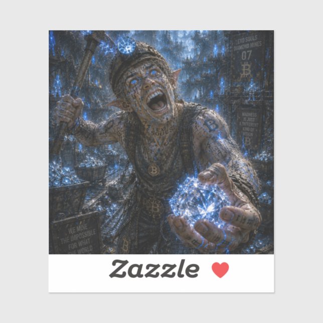Madness / Miner / Diamond Mining Sticker (Sheet)