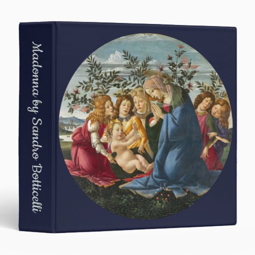 Madonna Adoring the Child with 5 Angels Botticelli 3 Ring Binder