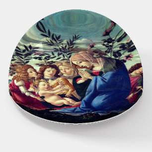 Madonna Adoring the Child with Five Angels Paperweight