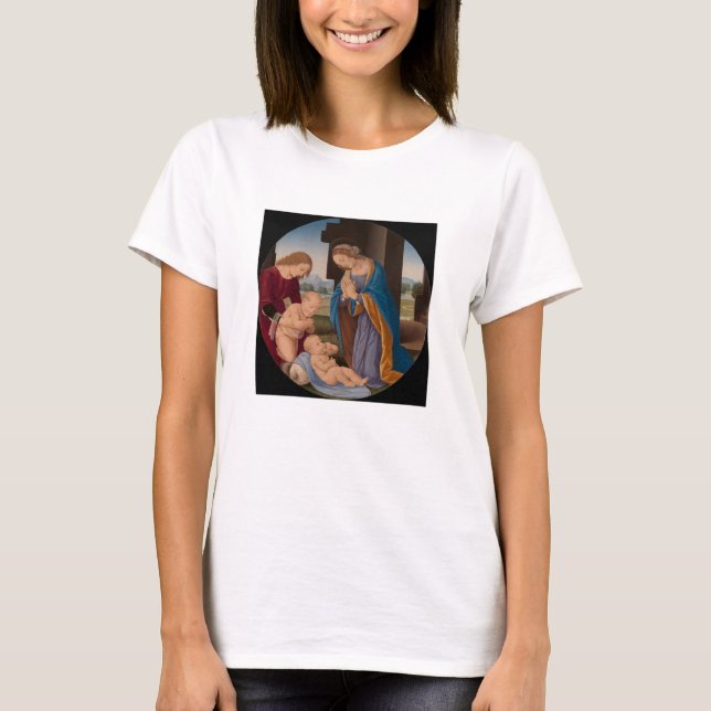 Madonna Adoring the Child with the Infant Saint T-Shirt (Front)