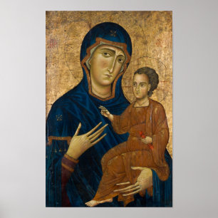 Madonna and Child, 1240 by Berlinghiero Poster