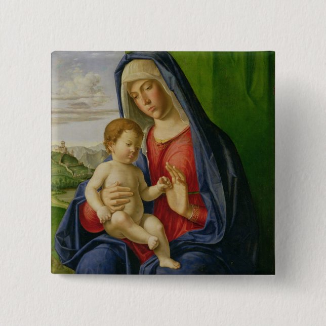 Madonna and Child, 1490s Pinback Button (Front)
