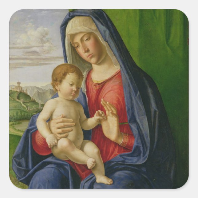 Madonna and Child, 1490s Square Sticker (Front)