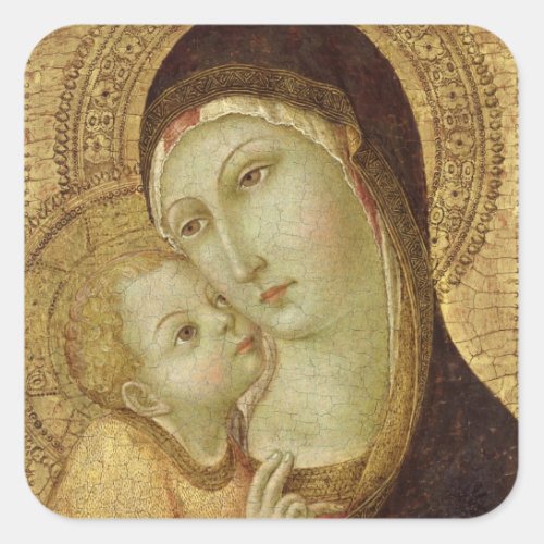 Madonna and Child 2 Square Sticker